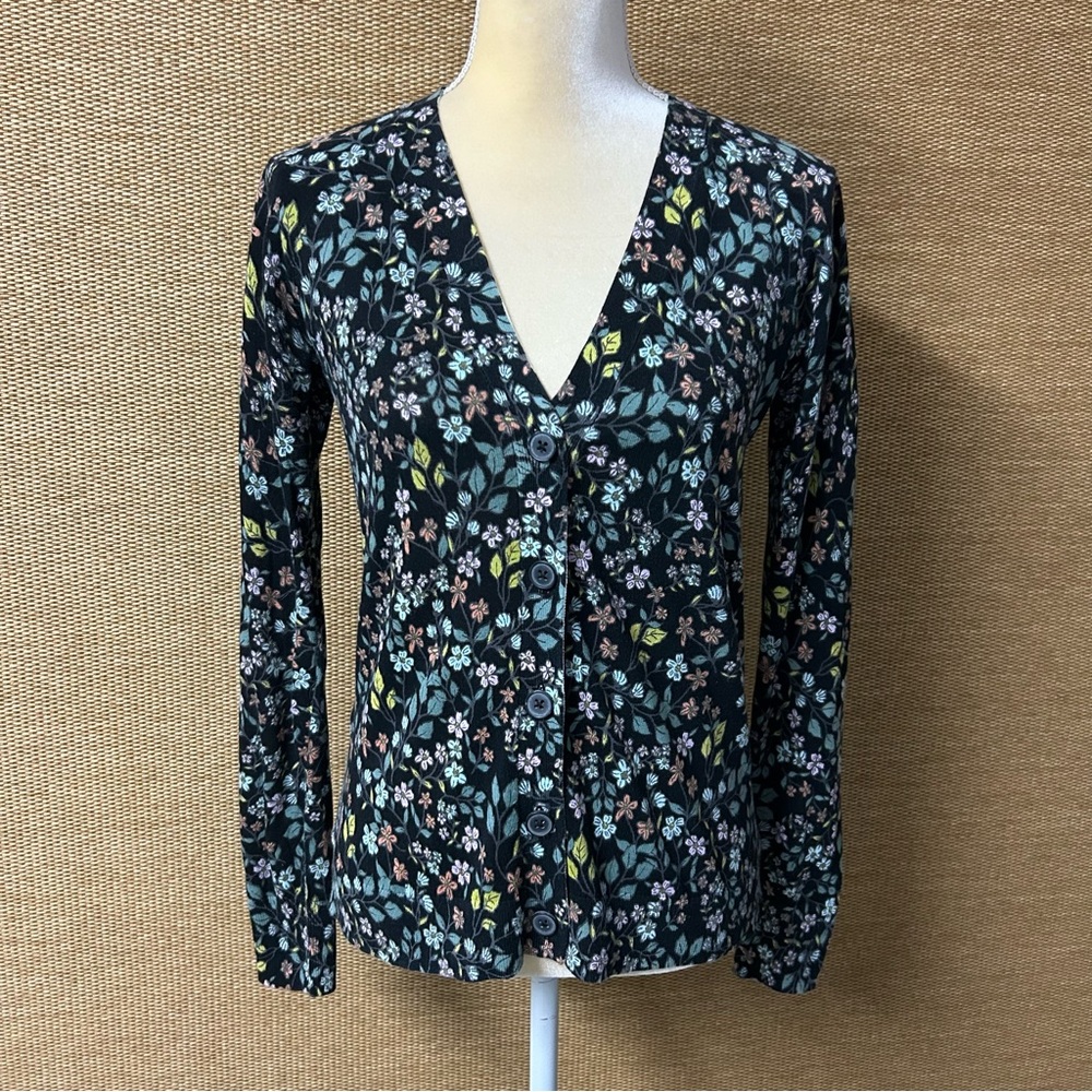 Loft Lightweight Cardigan Women’s XS Multicolor Floral